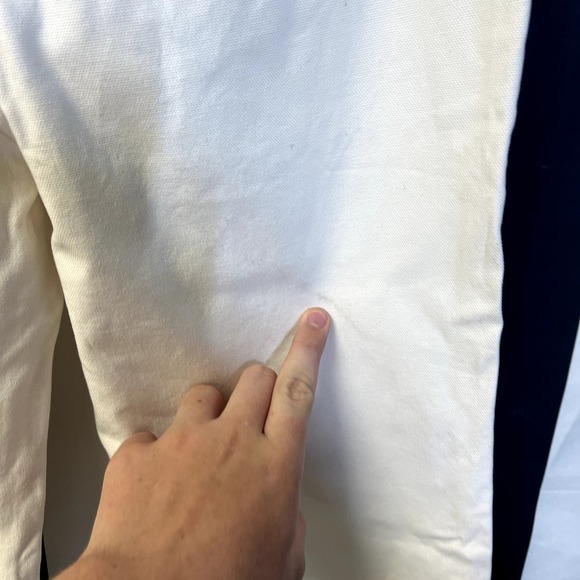 TORY BURCH Women's Zip Front Mid Rise Flared Leg Ankle Pants White Size 4 - Picture 5 of 9